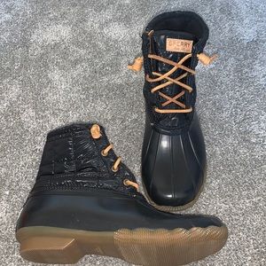 Sperry Saltwater Shiny Quilt Waterproof Duck Boots